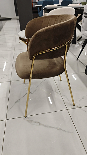 Стул на металлокаркасе Kamelia green / gold из шоурума 4